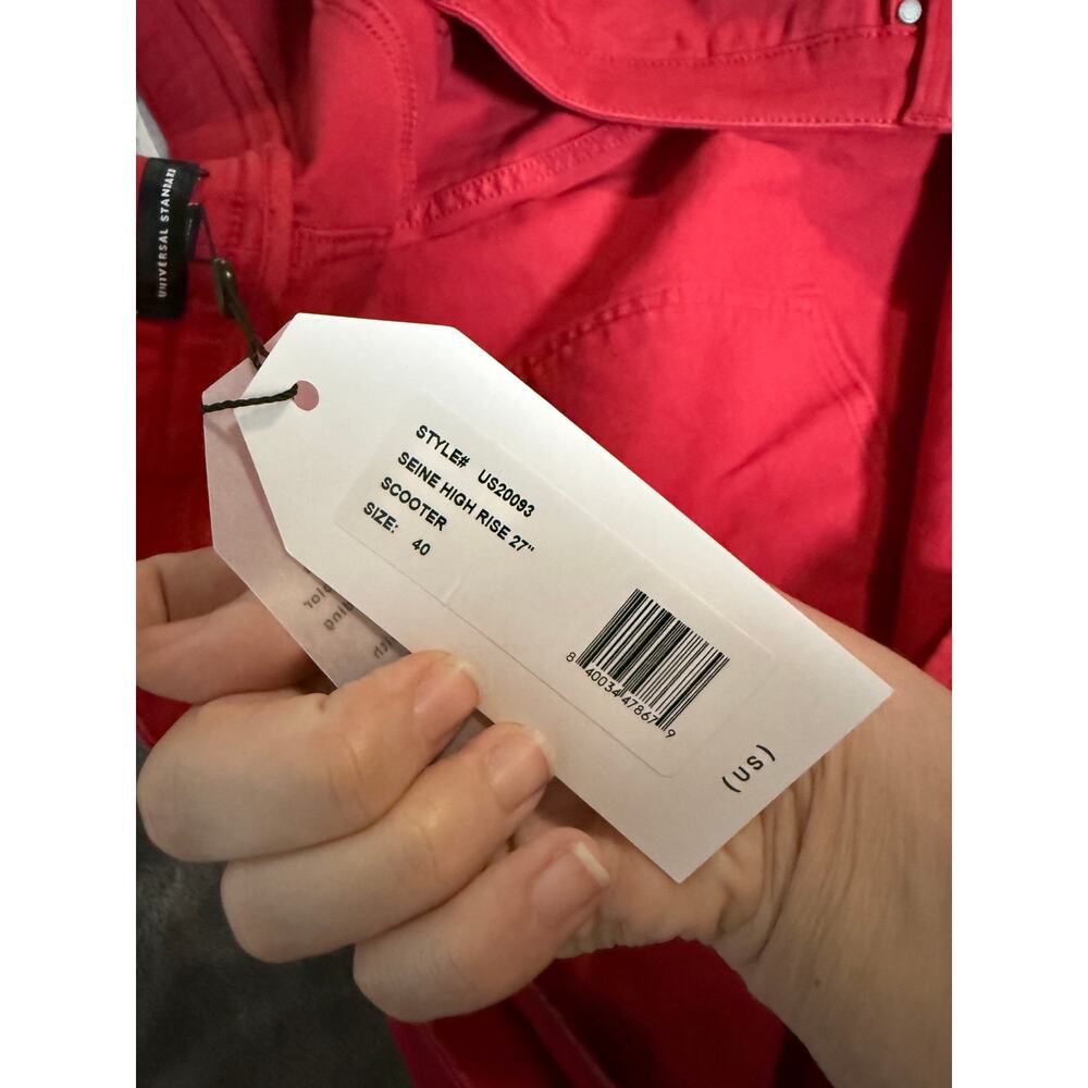 2/$30 NEW Universal Standard Red Seine High Rise Skinny Jeans 27” Scooter 40 - Picture 9 of 11